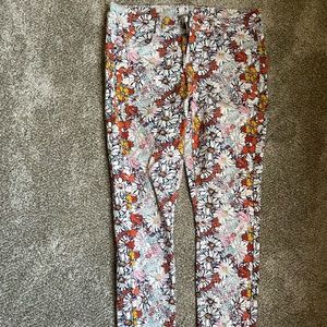 Floral jeans